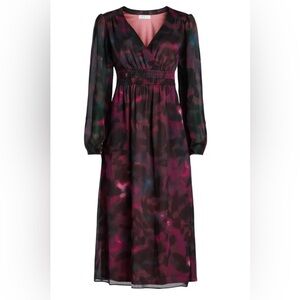 Sofia‎ Vergara Dress XXL Floral Watercolor Maxi Pockets Flowy Fairy Grunge NWT